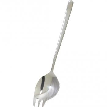 Cuchara de metal perlado para fideos en taza, acero inoxidable, apta para lavavajillas, fabricada en Japón, 18.5 x 2.5 cm, B-5711 plata