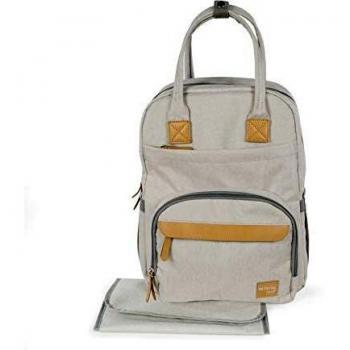 Walking Mum Bolso Mochila Baby Nature Sand, Bolsa Pañalera para Silla de Paseo, Diseño Versátil con Asas Cortas y Correas para Llevar en los Hombros, Color Beige Sand Arena, Medidas 40 x 30 x 20 cm