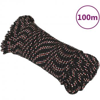 Cuerda de barco polipropileno negra 3 mm 100 m