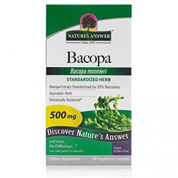 Nature's Answer Bacopa Standardized Vegetarian Capsules 500mg, 90-Count