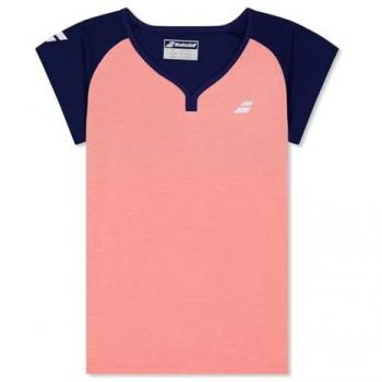 Camiseta de Manga Corta Babolat Play Capsleeve para Chicas en color Coral - Talla 164