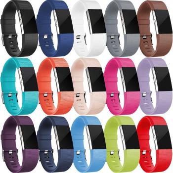 Fitbit Charge 2 Correa, HUMENN Edición Especial Deportes Recambio de Pulseras Ajustable Accesorios para Fitbit Charge 2 Grande #A 15-Pack