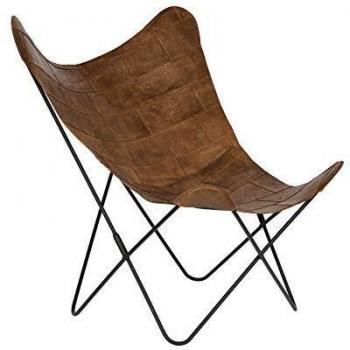 Kave Home - Sillón Fly Cuero Patchwork