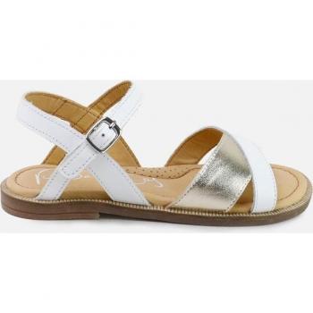 Sandalias de niña Eli 1957 en piel con tiras cruzadas Pearl Tania Papanatas