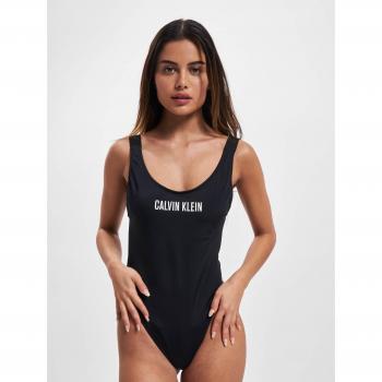 Bañador Scoop Back Intense Power Negro S - Calvin Klein, Beachwear Sostenible, Nylon Reciclado