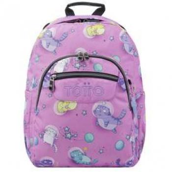 Mochila escolar TOTTO gatos astronautas Acuarela-9I9
