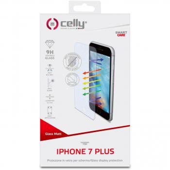 Celly Glass Mate - Protector para Apple iPhone 7 Plus, Transparente