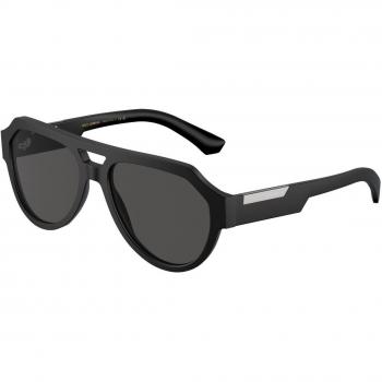 Dolce & Gabbana DG4466 25256G Men's Pilot Sunglasses Black Size 56