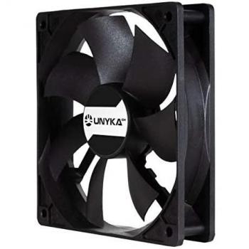 UNYKAch Ventilador Interno 120mm Doble Bola, Conector 4 Pines con Control de Temperatura para Armario Servidor Rack