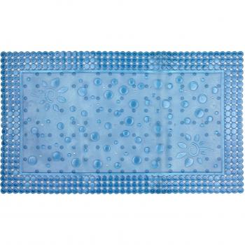 Toyma 0855/46 - Alfombra de ducha rectangular, diseño Gotas, 100 x 60 cm, color azul traslucido