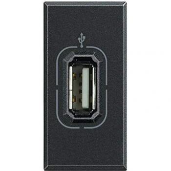 Presa USB Axolute HS4285 Antracita con Conector de Datos