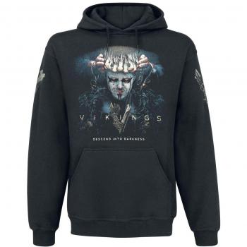 Vikings Descend Into Darkness Sudadera con Capucha Negro L