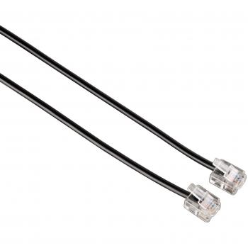 Hama - Modular Male Plug 6p4c - Modular Male Plug 6p6c, 6 m, Black, 6p4c, 6p4c