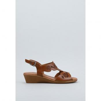 Sandalia con cuña Amanda LABIB mujer Camel 36