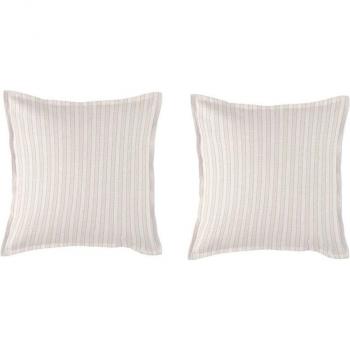Juego de 2 fundas de cuadrante percal algodón orgánico Kerala