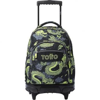 Mochila escolar con ruedas azul Dragony - Renglones