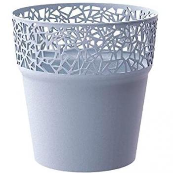 Maceta de Plástico Elegante Tree Gris Hielo 14,5x14,5x14,8 cm