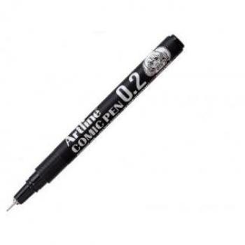 Rotulador Artline Comic Pen EK-282 NE - Punta calibrada de 0,2 mm resistente al agua y tinta negra