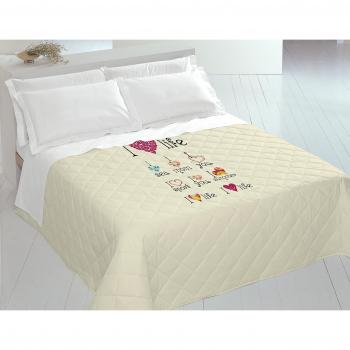 Datex Colcha Digital Marfil/Multicolor 260 x 270 cm