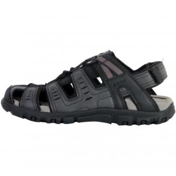Sandalia Geox U4524C 000ME C9999 Strada Black de Hombre, color negro, diseño cómodo y transpirable, suela de goma antideslizante, plantilla acolchada, estilo casual