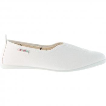 Victoria Unisex Kids' Canvas Gymnastics Sneakers with Elastic and Matching Sole 104857 White