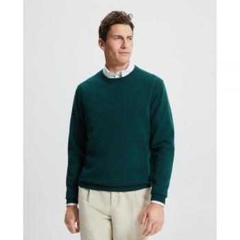 Jersey de hombre Emidio Tucci con cuello redondo liso 100% cashmere