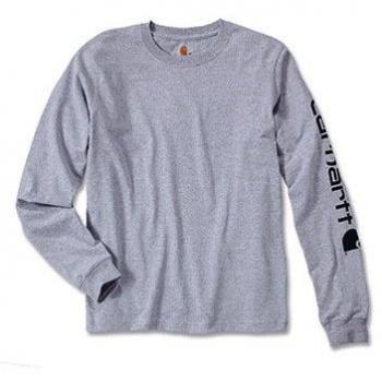Camiseta de Manga Larga Carhartt Logo - Gris (2XL)