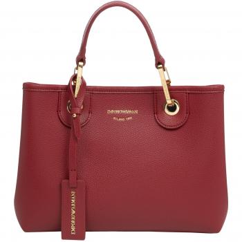 Emporio Armani Stylish Shopping Bag for Women - Burgundy - Size: One Size