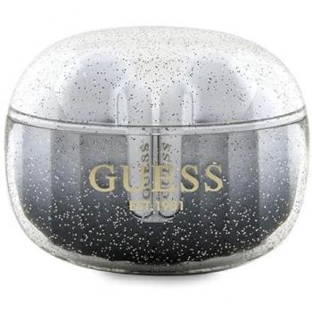 Guess Auriculares Bluetooth TWS Glitter Gradient con Estación de Carga Negra