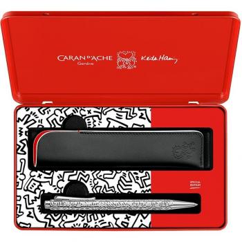 Bolígrafo Ecridor Keith Haring Caran d'Ache con funda de piel