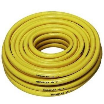 Manguera flexible reforzada de PVC Tricoflex Amarillo 25m, diámetro interno 25mm, diámetro externo 32.3mm, ideal para uso industrial