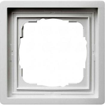 Gira 0211112 Single Cover Frame for Flat Switch, Glossy White