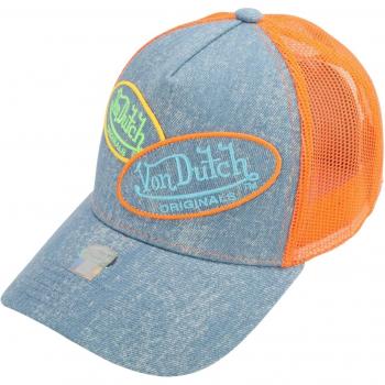 Von Dutch Russel Trucker Hat - Blue-Orange Unisex Snapback