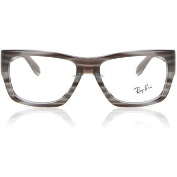 Ray-Ban RX5487F Nomad Wayfarer Asian Fit 8055 Armazones para Hombre Grises, Lentes Recetadas, Gafas Recetadas, Ajuste Asiático