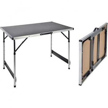 Mesa plegable de aluminio 100x60x94 cm Negra