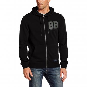 Bjorn Borg Lon Chaqueta sudadera con capucha y cremallera completa, tamaño mediano), color negro