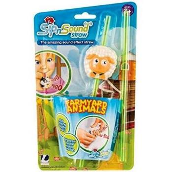 Cife - Slip n' Sound Straw, 1 pajita con sonidos, Oveja