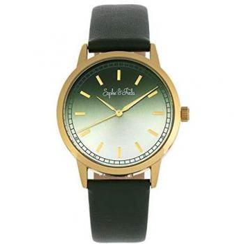 Sophie & Freda San Diego Women's Green Leather Band Quartz Watch - One Size