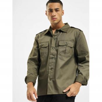 Camisa de Manga Larga Brandit US 1/1 Oliva Verde (L)