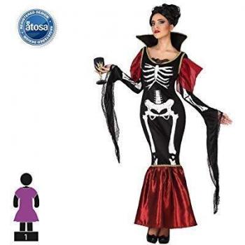 Disfraz de Vampiresa Esqueleto para Adulto - Talla M-L - Multicolor
