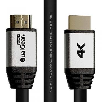 QualGear HDMI 2.0 Cable 40' High Speed HDMI 2.0 Cable with Ethernet 40' - Black