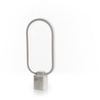 Lámpara de Mesa LED Naos de Metal Blanco - Dimensiones: 7cm x 18cm x 44cm