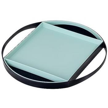 Set de 2 Bandejas Flap Glacial VIGAR - Bandejas Modulares con Asa para Servir Comida y Alimentos - Diseño Moderno y Funcional - Anidables y Multifuncionales