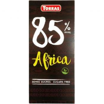 Torras Chocolate Negro 85% Cacao África Sin Azúcar Sin Gluten Vegano 100g