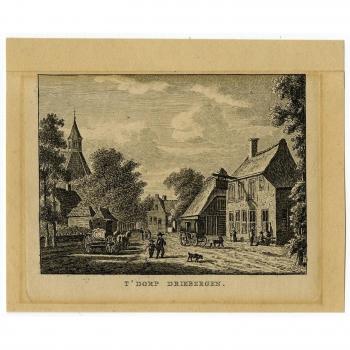Antiguo print-village-driebergen-zeist-utrecht-bulthuis-bendorp-1792