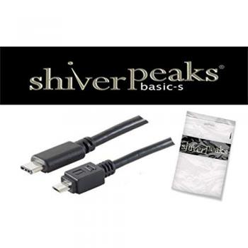 Cable USB 2.0 de 3 m, C macho a Micro B macho, color negro