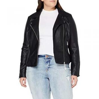 ONLY Carmakoma NOS Caremmy Faux Leather Biker Noos Chaqueta, Negro