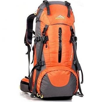 Minetom 50L Mochilas Impermeable Viaje Morral Deporte Multifunción Bolsa Plegable Trekking Viajes Al Aire Libre Gran Capacidad Naranja One Size