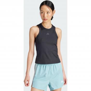 Adidas Women's All Gym Seasonal Rib Tight Fit Tonal 3 Stripes Tank Top