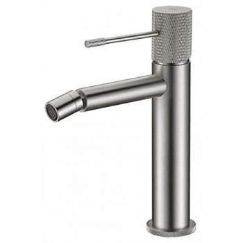 Grifo monomando bidé color níquel cepillado Mice Line BDD038-2NQ - Grifería baño WC agua fría/caliente